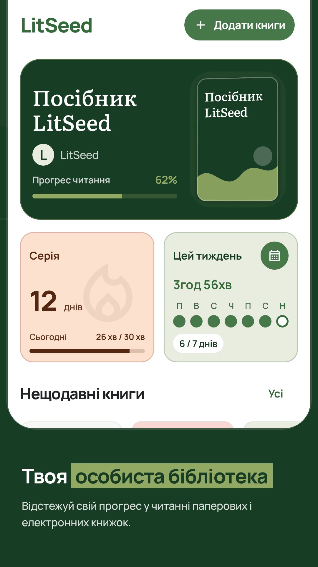 Посібник LitSeed, прогрес і читацька серія